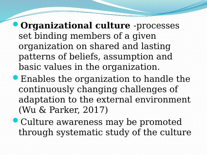 Role of Human Behavior and Organizational Culture in Organizational ...