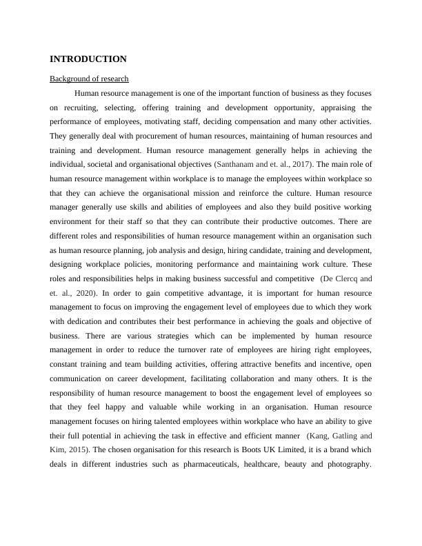 Role of Human Resource Management in Reducing Employee Turnover A Study on Boots UK Limited