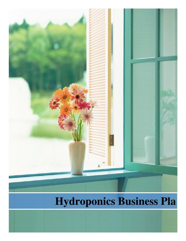 business plan for hydroponics shop