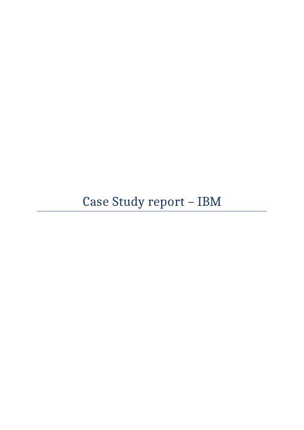 organizational culture ibm case study