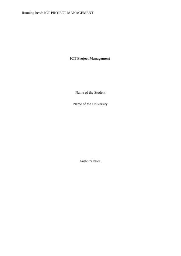 ICT Project Management: Methodology, PMBOK and PRINCE2_1