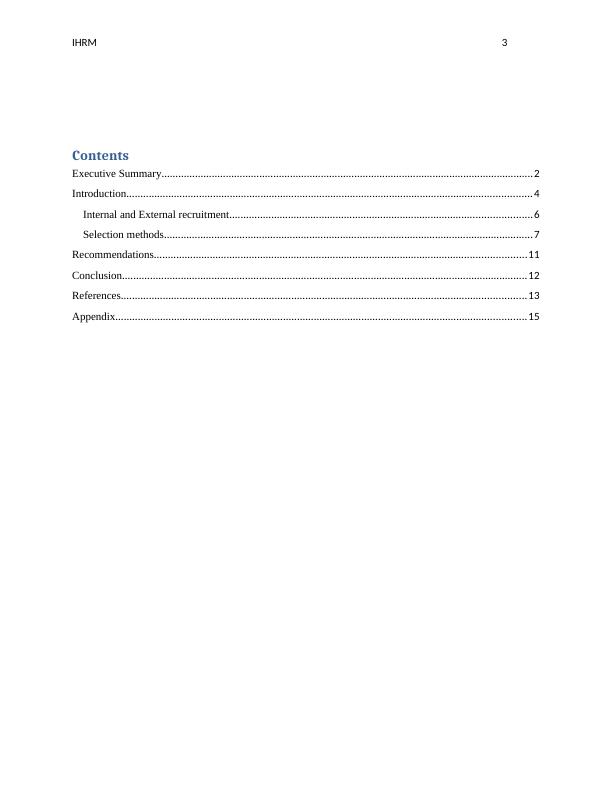 International Human Resource Management Practices: Recruitment ...