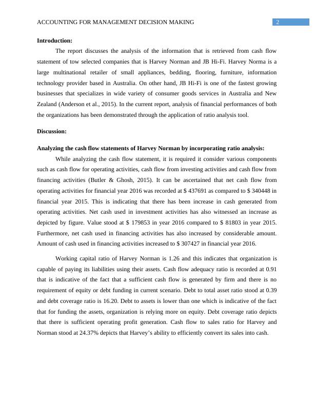 Cash Flow Analysis of Harvey Norman and JB Hi-Fi_3
