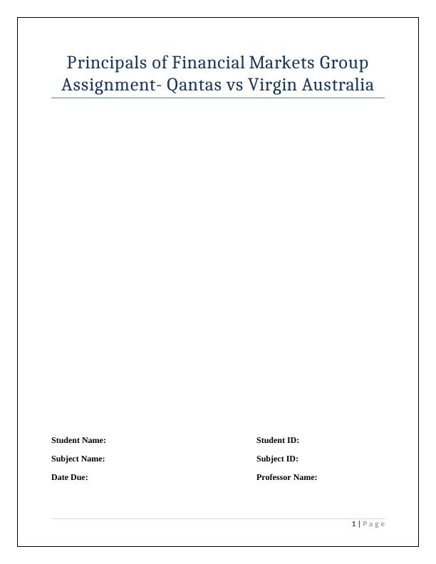 Principals of Financial Markets Group - Qantas vs Virgin Australia_1