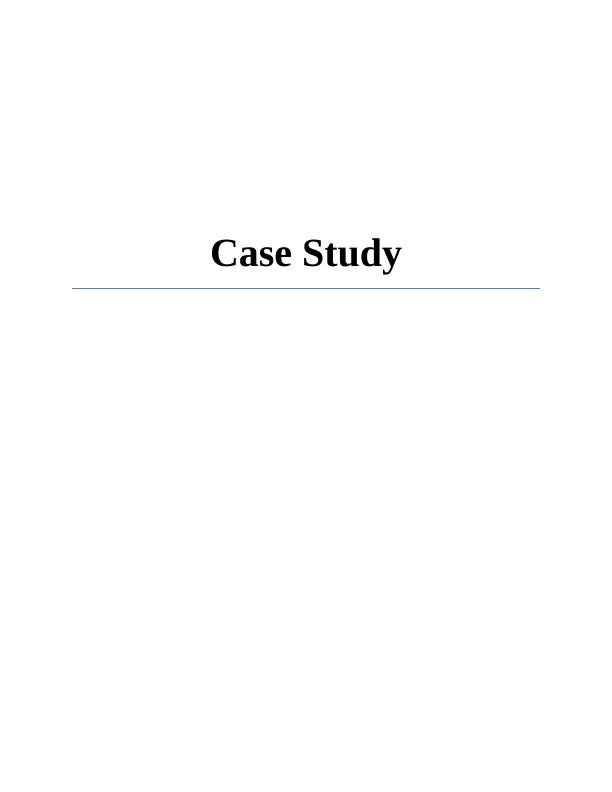 Characteristics of the Market: Case Study_1