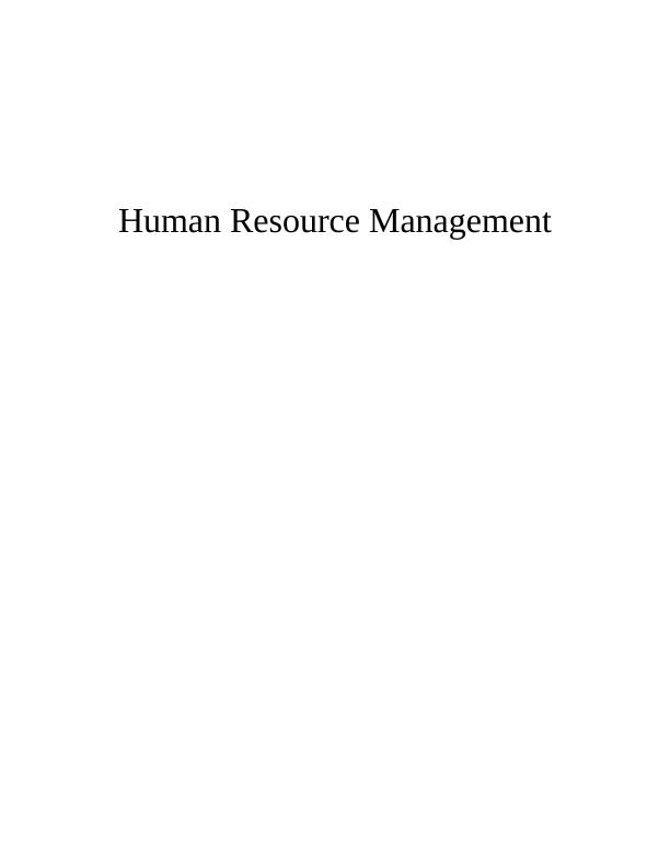 Human Resource Management Marriott Hotel_1