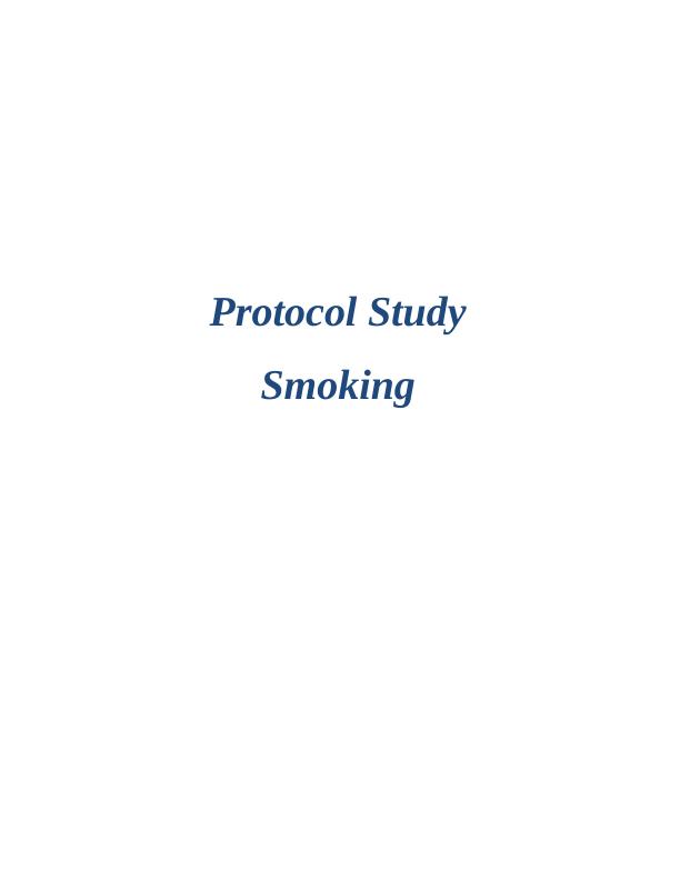 Protocol Study Smoking | Study_1