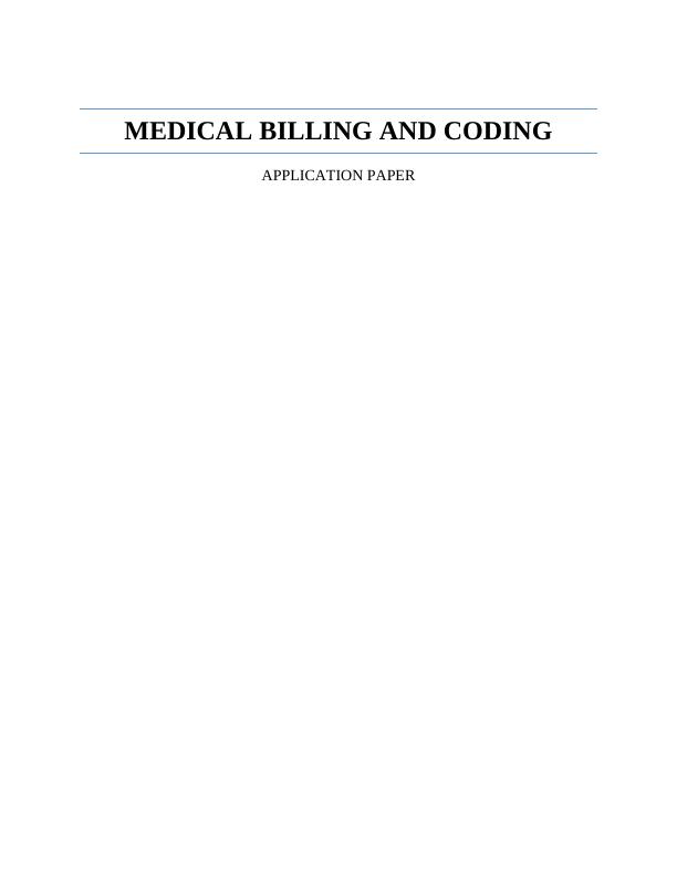 Medical Billing and Coding Assignment_1