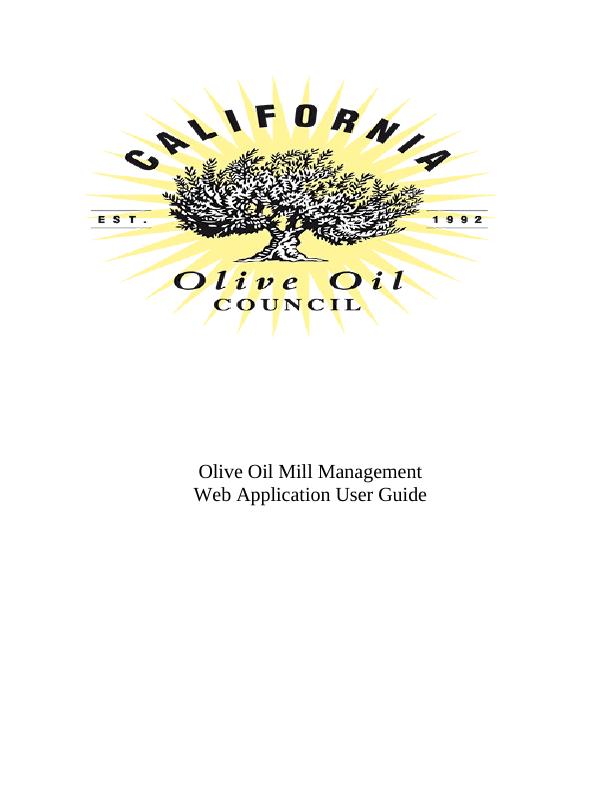 Assignment On Web Applications For Production Of Olive Oil_1