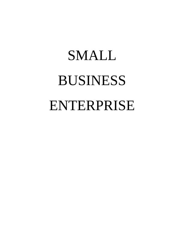 Small Business Enterprise (SME) Assignment_1