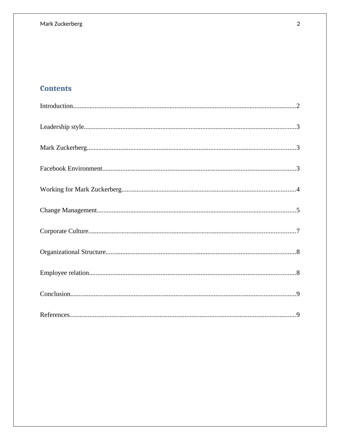 Leadership style of Mark Zuckerberg