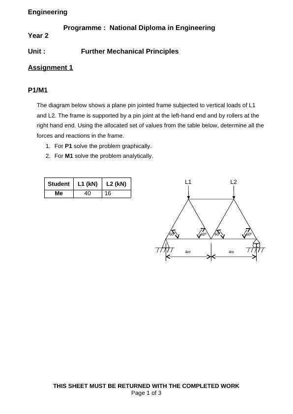 Mechanical Principles Assignment_1