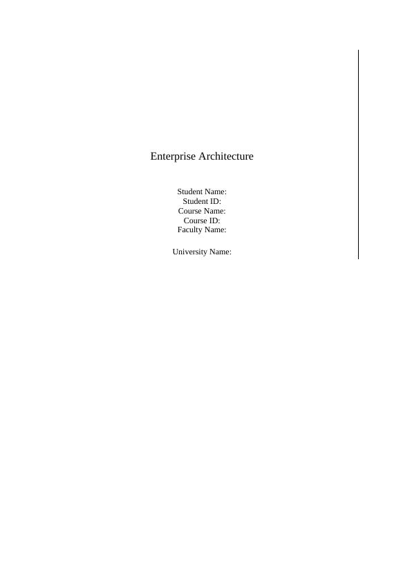 Enterprise Architecture- Introduction_1