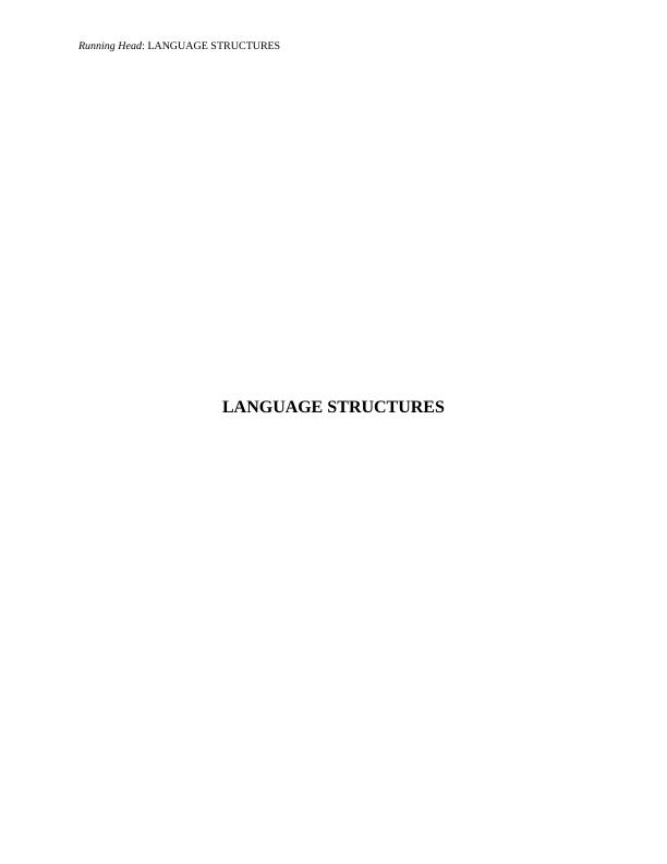 Language Structures - Desklib_1