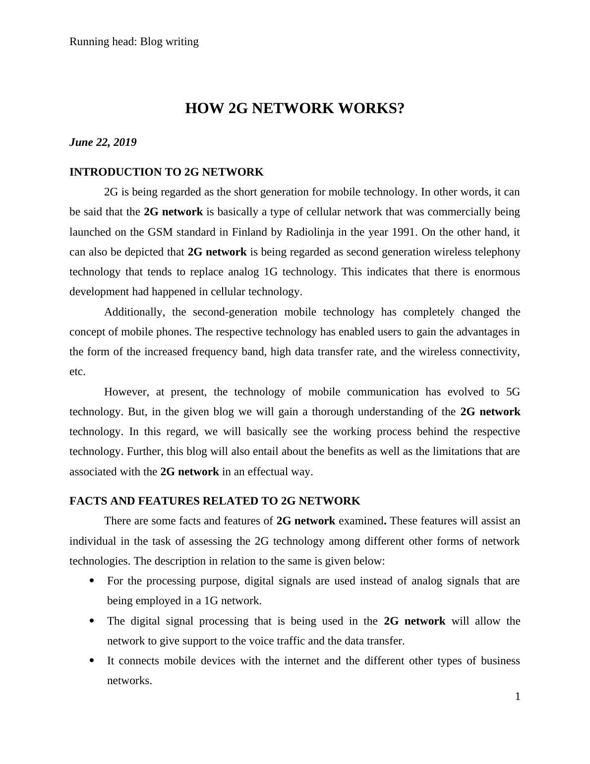 Assignment On How 2G Network Works_2