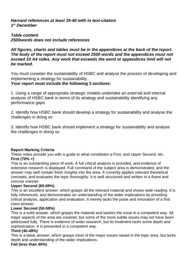 Strategy for Sustainability of HSBC Assignment_1