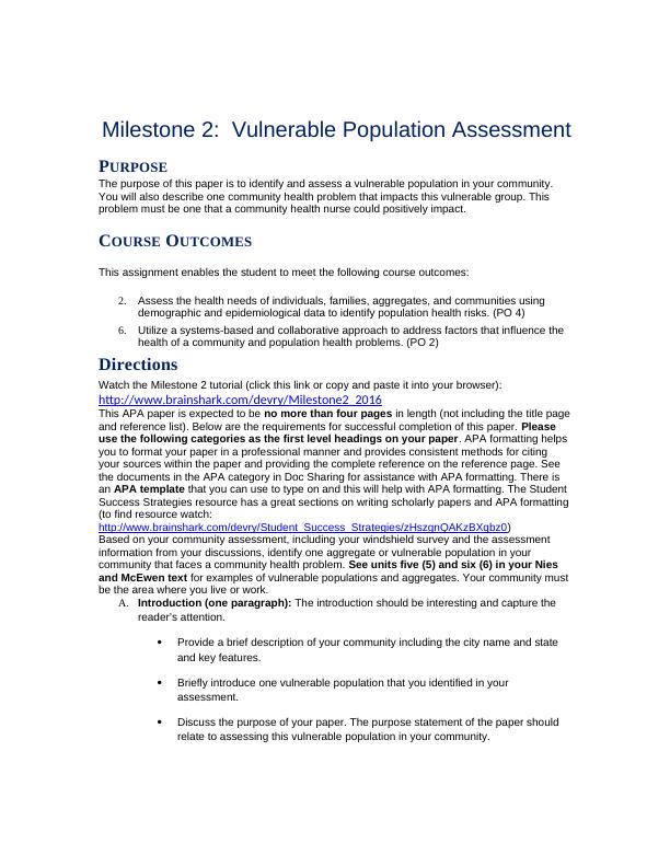 Paper On Vulnerable Population In Community_1