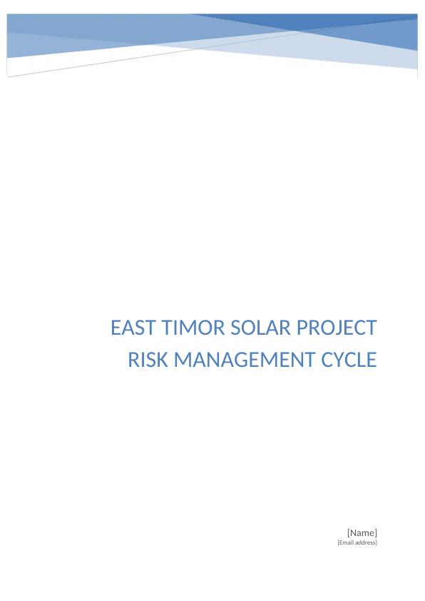 East Timor Solar project Risk Management Cycle_1