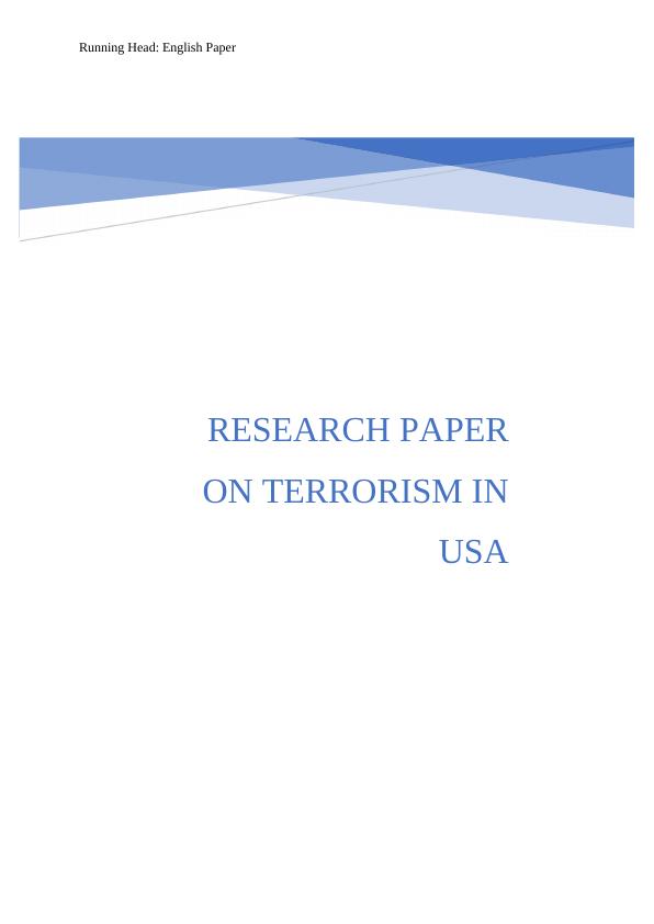 Assignment On Terrorism In The US_1