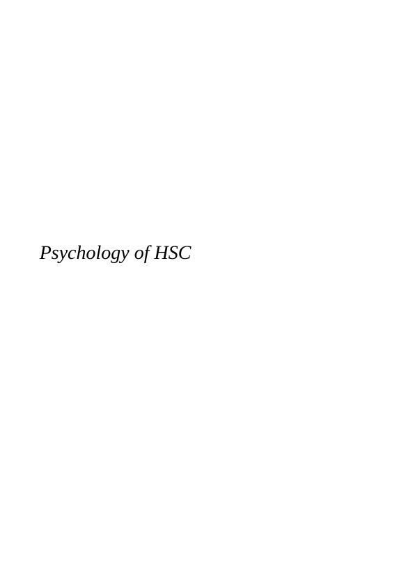 Psychology for Health and Social Care Assignment_1