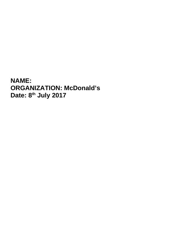 Marketing Plan for McDonald's: Targeting Health Conscious Customers_1
