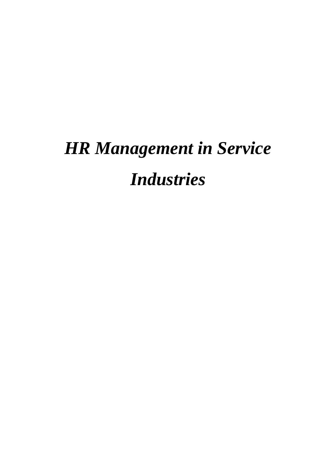 HR Management in Service Industries_1