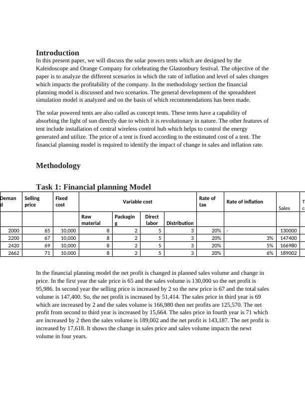 A Solar-Powered Camping Tent: Financial Planning and Spreadsheet Simulation Model_3