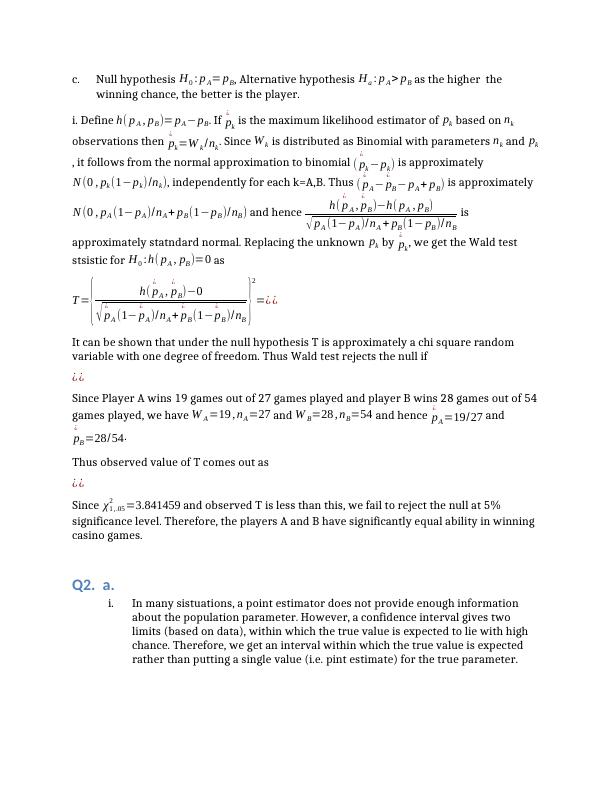 Assignment On Bernoulli Distribution Questions Answers