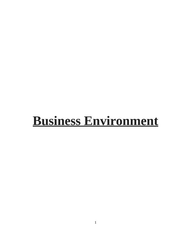 Business Environment Factors Assignment_1