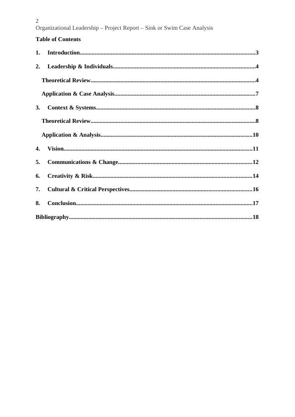 Organizational Leadership – Project Report_2