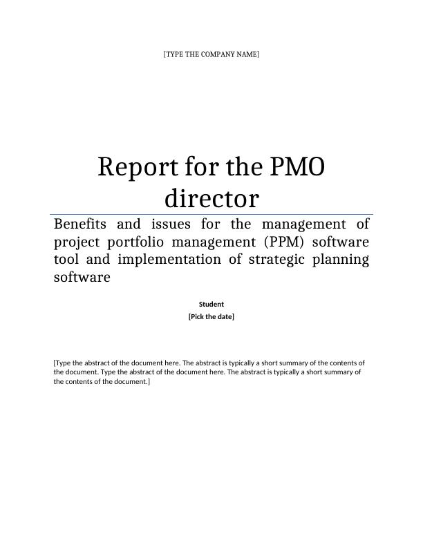 Management of Project Portfolio Management (PPM) Software_1