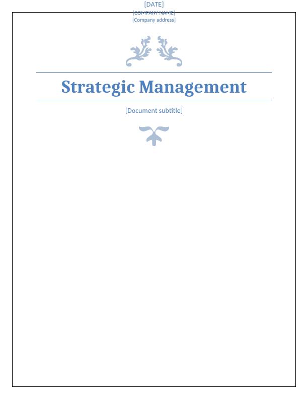 200587 Strategic Management Assessment_1