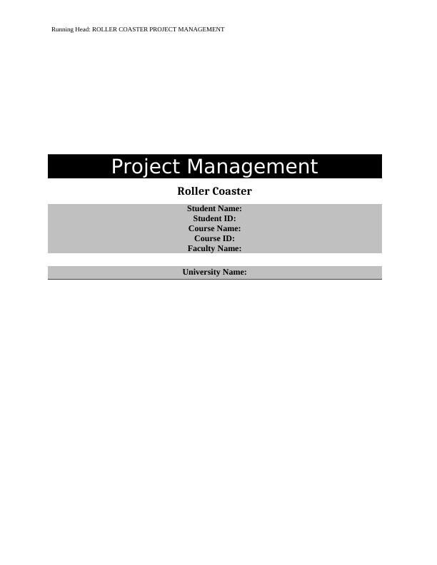 Project Management of Roller Coaster_1