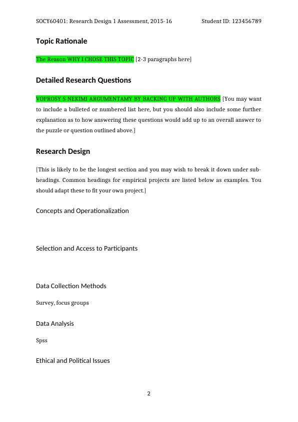 SOCY60401: Research Design 1 Assessment, 2015-16Student ID:_2