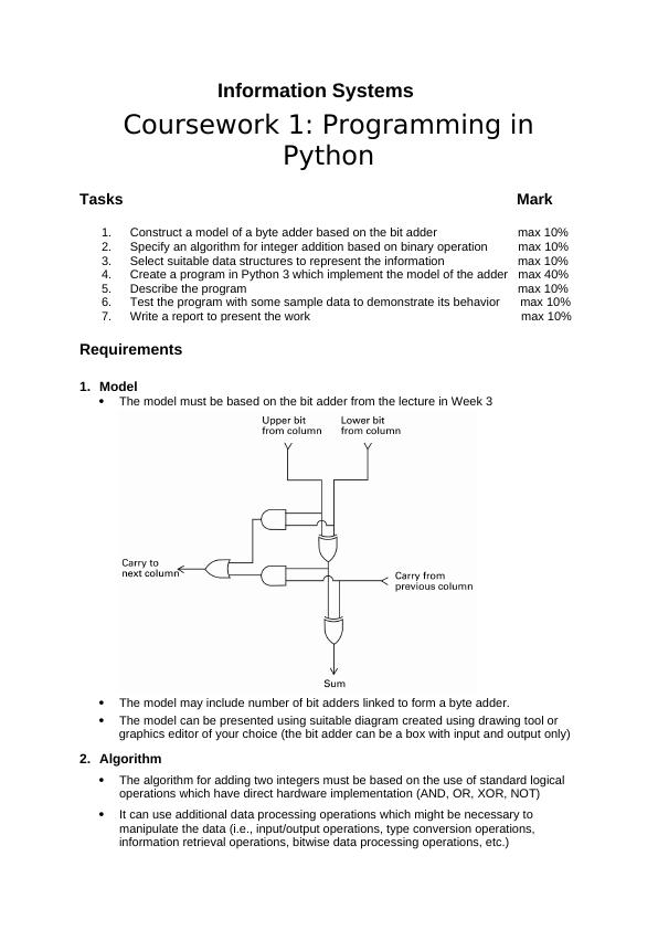 Programming in Python: Constructing a Model of a Byte Adder_1