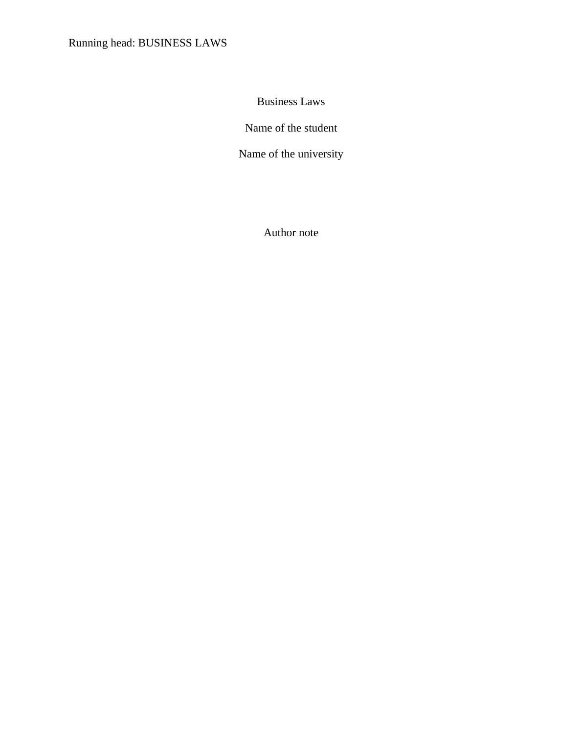 Business Laws Assignment | OFFICE PRO X9_1