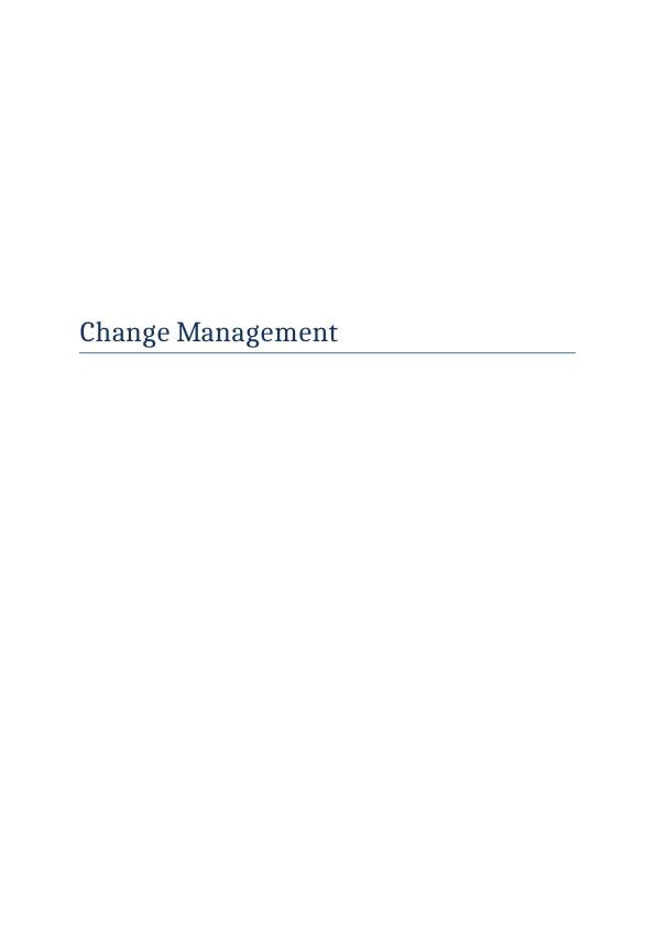 Change Management | Organisational Transformation Scenario of ANZ Bank_1