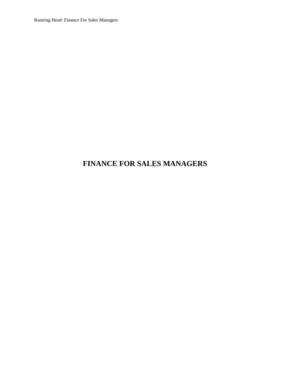 Finance For Sales Managers (Doc)_1