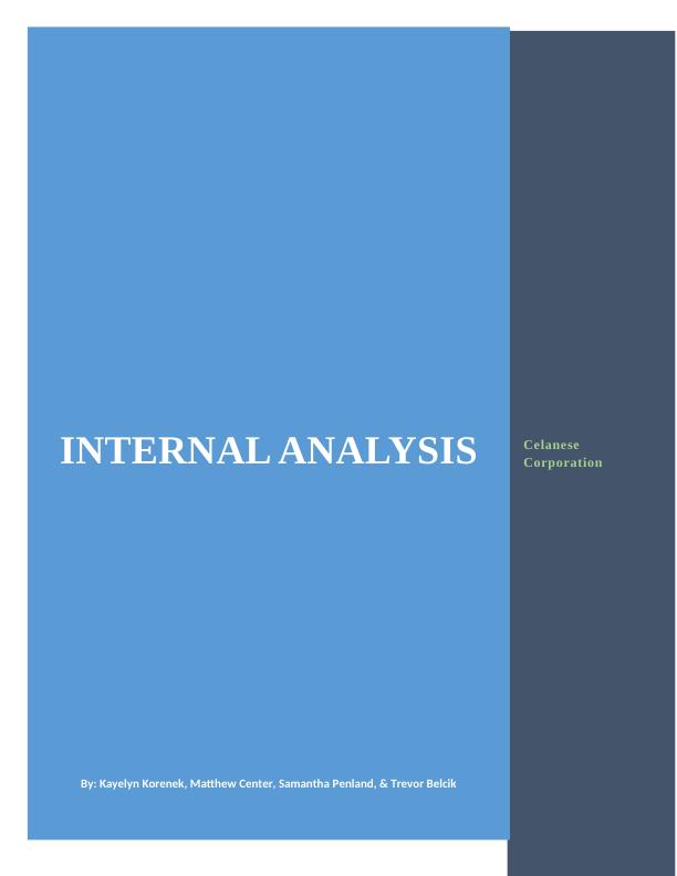 Internal Analysis of Celanese Corporation_1