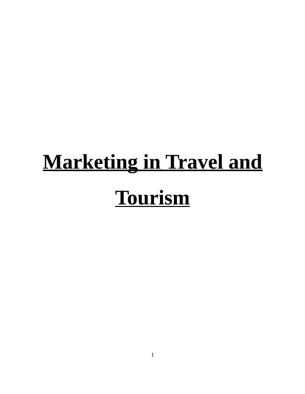 Marketing in Travel and Tourism | Thomas Cook_1