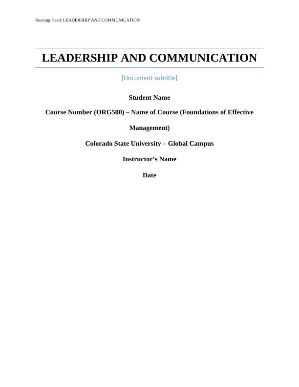 Leadership and Communication_1