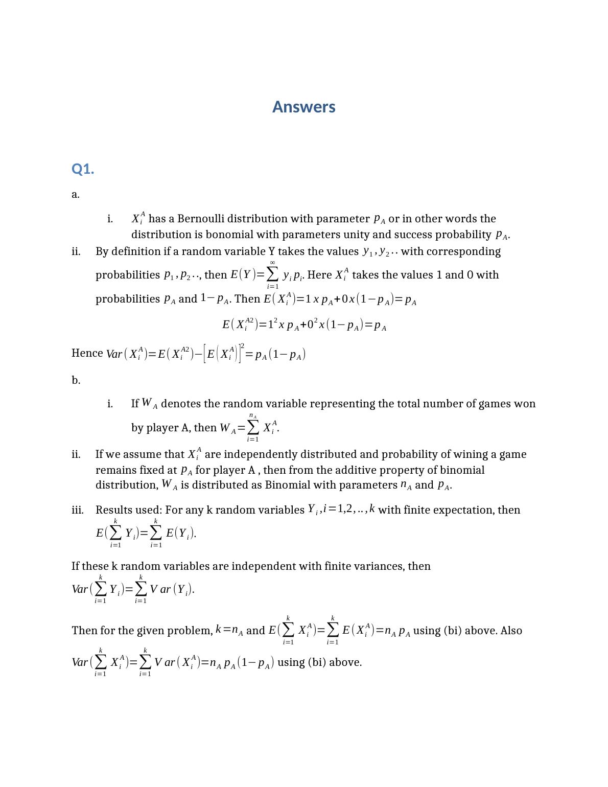 Assignment On Bernoulli Distribution | Questions & Answers_1