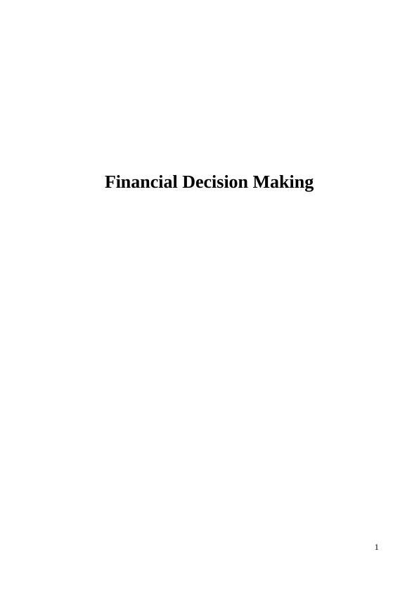 Assignment of Financial Decision Making_1