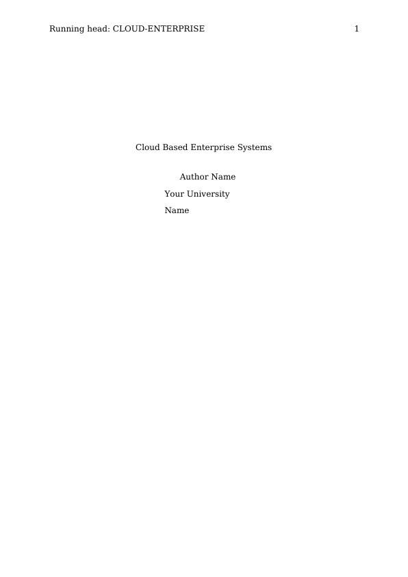 Cloud Based Enterprise System_1