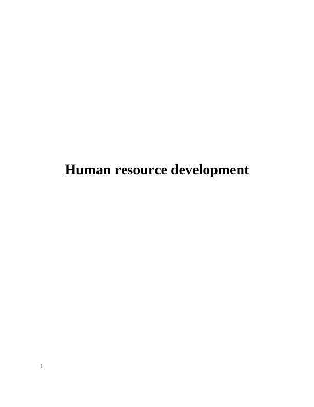 (DOC) Human Resource Development In UK_1