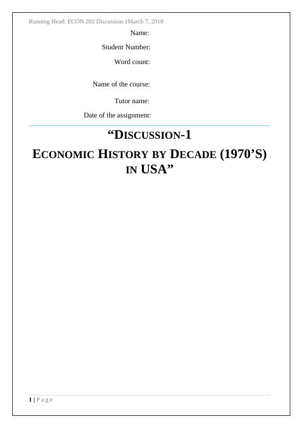 Economic History by Decade (1970's) in USA_1