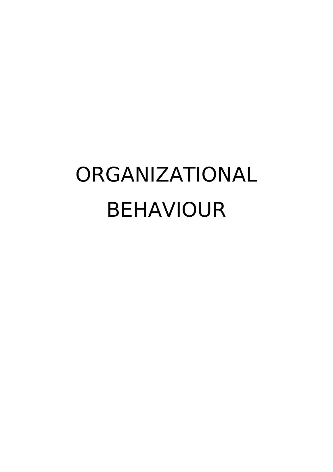 Report on Organizational Behavior Ryanair Airlines_1