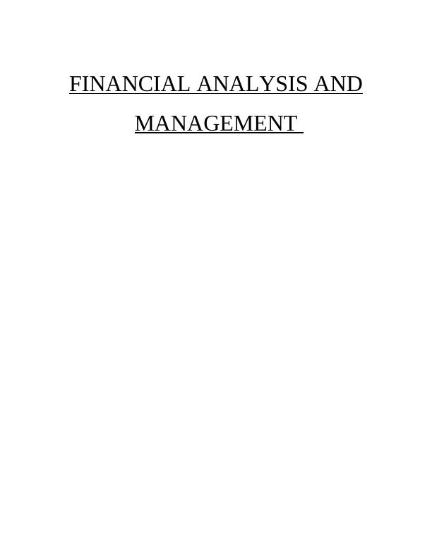 (Doc) Financial Analysis for Ryanair and Easyjet_1