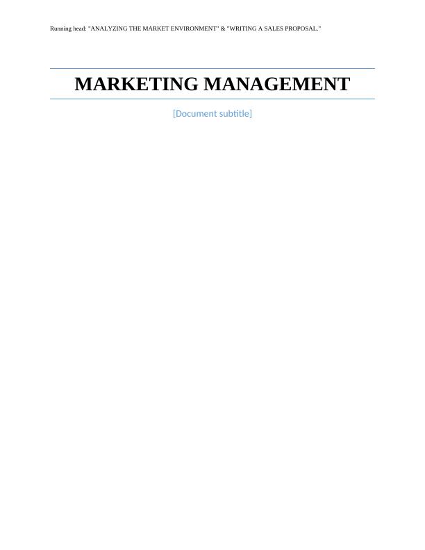 Marketing Management | Document_1