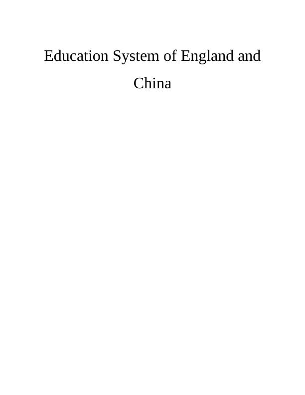 Education System of England and China_1